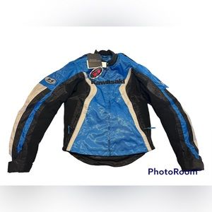 KAWASAKI RIDERS MOTORCYCLE JACKET COAT INTERON NICE  XS  New!!